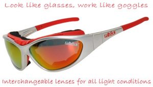 Sunglasses for skiing optical insert
