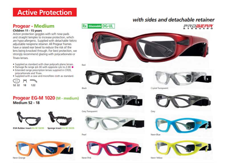 Prescription Safety Football Glasses for sports UK Sports Eyewear
