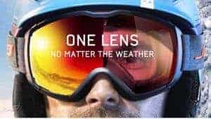 Light reacting snow lenses