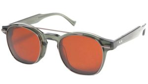 Clip on dark polarised filter