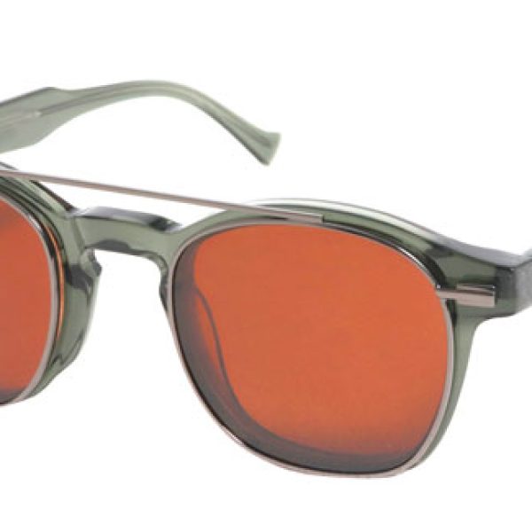 FL-41 Ladies designer glasses with Clip-On dark polarised filter