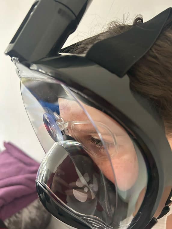 kids prescription full face snorkel mask