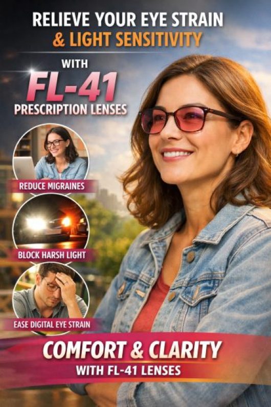 Prescription migraine lenses