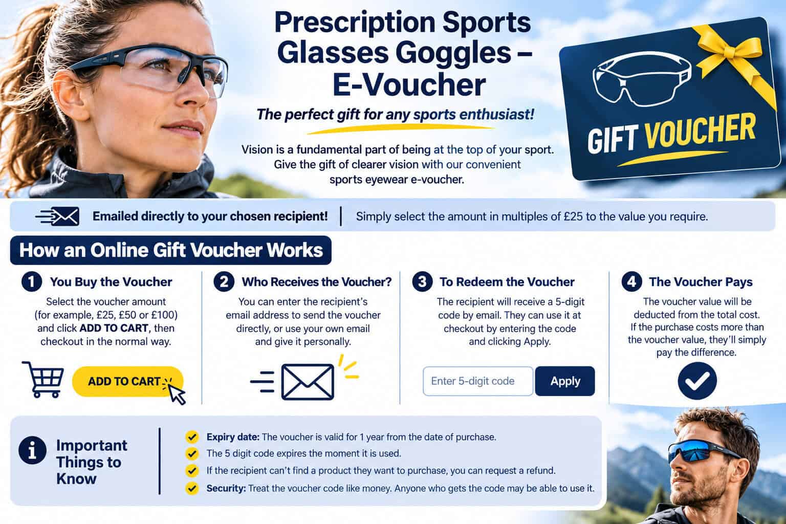 prescription sports glasses gift voucher
